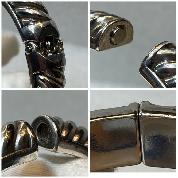 Brighton Textured Faux Mabe Pearl Tension Bangle - Picture 9 of 10